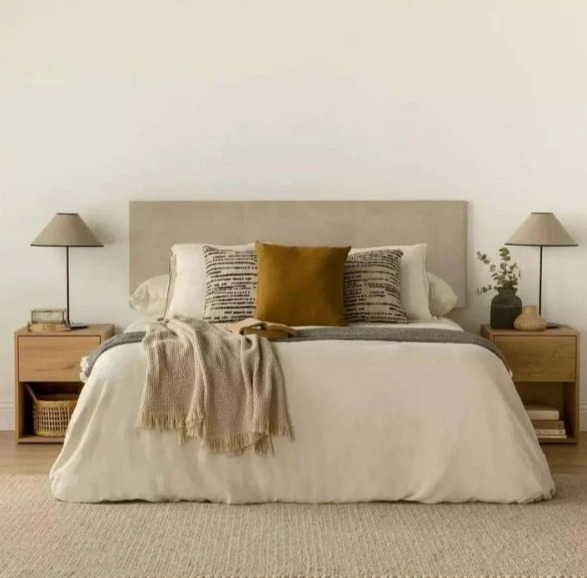 Respaldo tapizado Soft en acqua clean gris o beige 2 plazas
